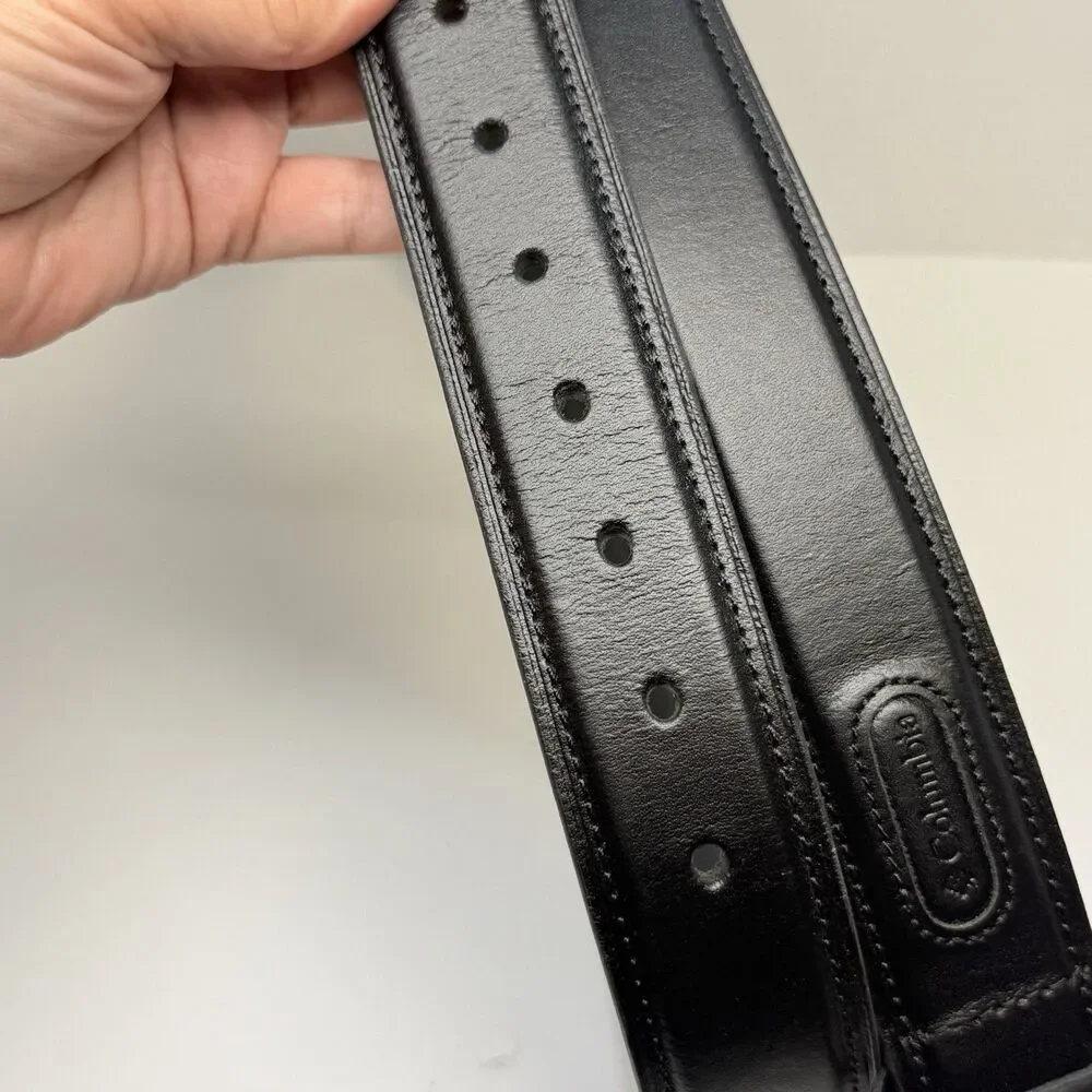 Columbia Men’s Goose Lake Black Leather Casual Everyday Belt Sz XL 42-44